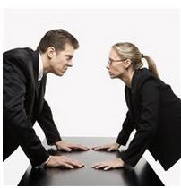 man and women arguing
